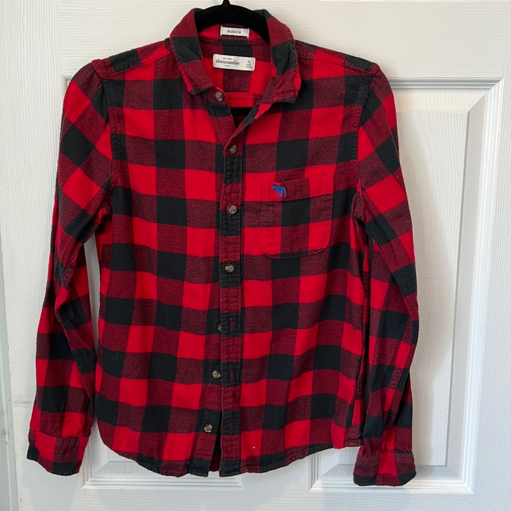 Abercrombie Kids plaid flannel shirt
